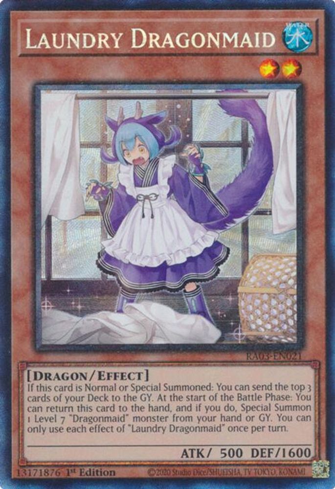 [COLLECTOR RARE] Laundry Dragonmaid (PCR) - (RA03-EN021) - 1st Edition