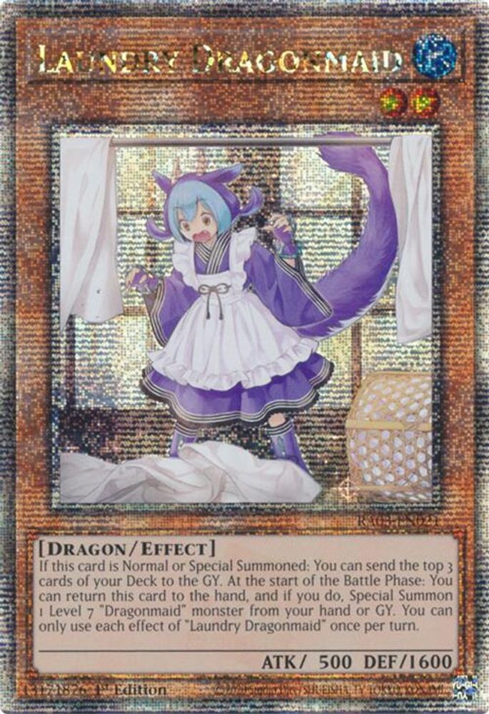 [QUARTER CENTURY RARE] Laundry Dragonmaid (Quarter Century Secret Rare) - (RA03-EN021) - 1st Edition