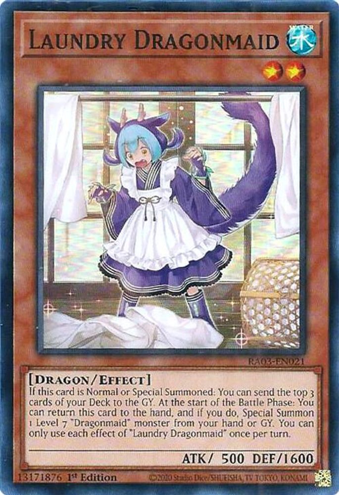 [SUPER RARE] Laundry Dragonmaid - (RA03-EN021) - 1st Edition