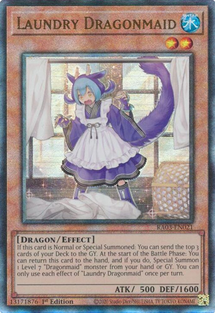 [ULTIMATE RARE] Laundry Dragonmaid (PUR) - (RA03-EN021) - 1st Edition