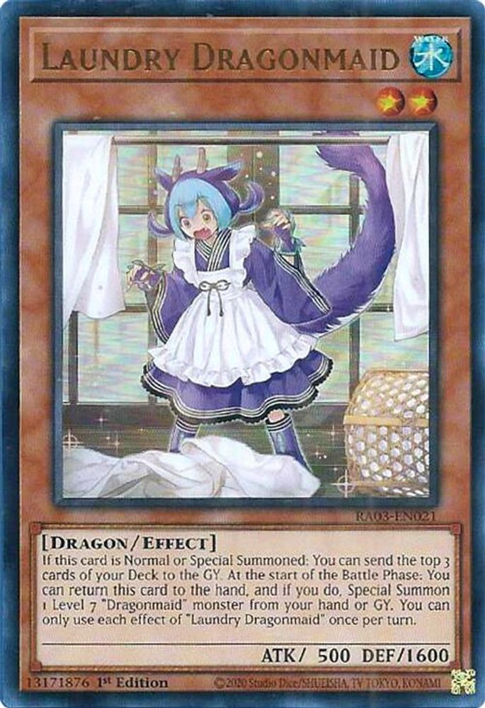 [ULTRA RARE] Laundry Dragonmaid (UR) - (RA03-EN021) - 1st Edition