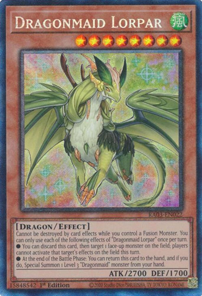 [COLLECTOR RARE] Dragonmaid Lorpar (PCR) - (RA03-EN022) - 1st Edition