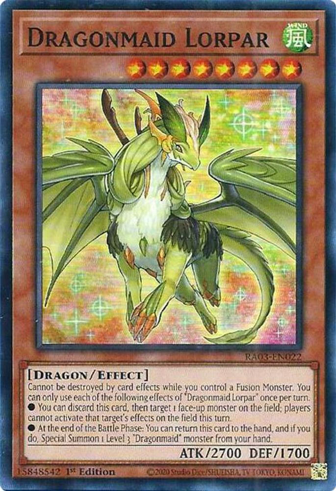 [SUPER RARE] Dragonmaid Lorpar - (RA03-EN022) - 1st Edition