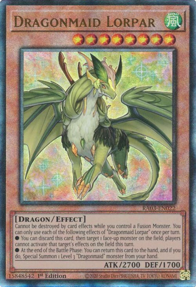[ULTIMATE RARE] Dragonmaid Lorpar (PUR) - (RA03-EN022) - 1st Edition