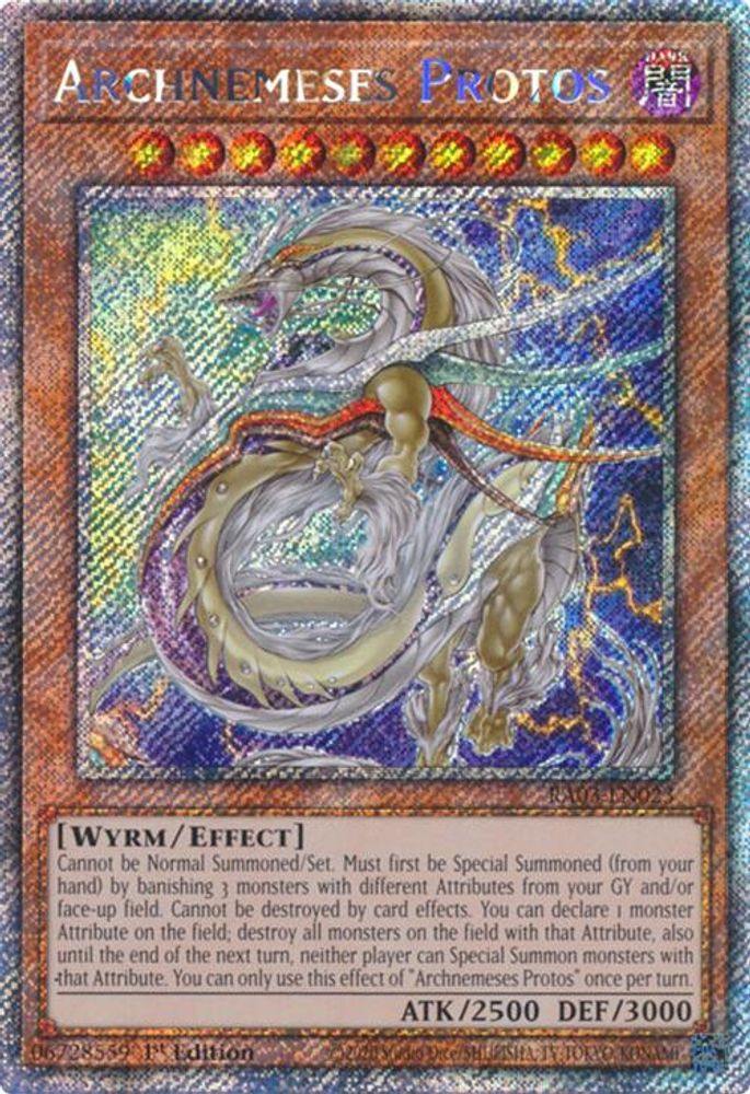 [PLATINUM RARE] Archnemeses Protos (Platinum Secret Rare) - (RA03-EN023) - 1st Edition