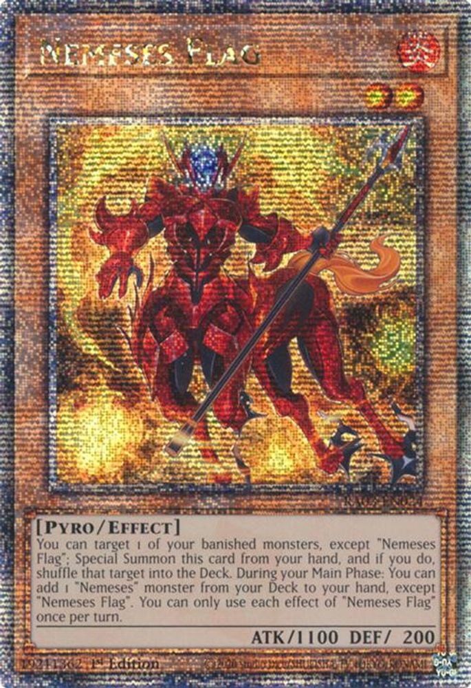 [QUARTER CENTURY RARE] Nemeses Flag (Quarter Century Secret Rare) - (RA03-EN024) - 1st Edition