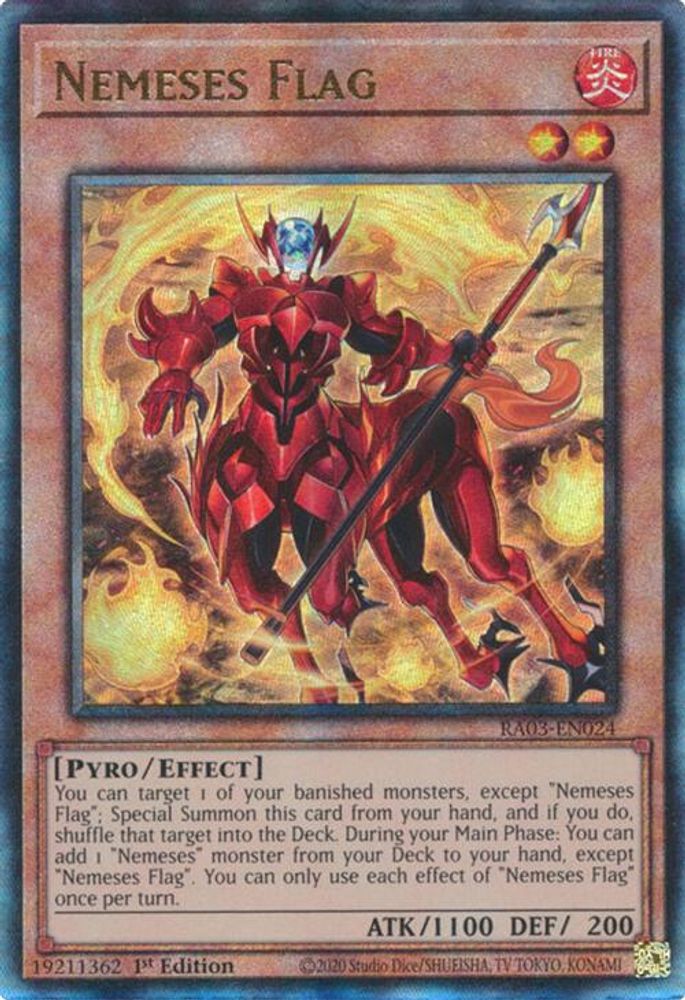 [ULTIMATE RARE] Nemeses Flag (PUR) - (RA03-EN024) - 1st Edition