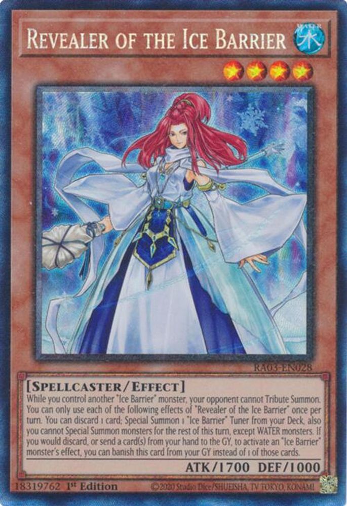 [COLLECTOR RARE] Revealer of the Ice Barrier (PCR) - (RA03-EN028) - 1st Edition