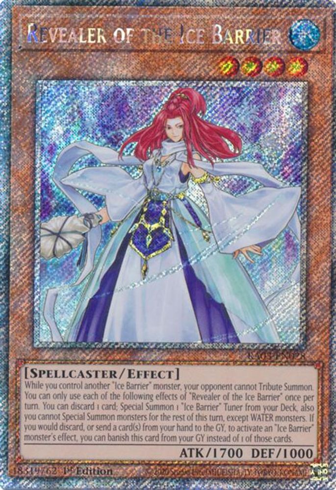 [PLATINUM RARE] Revealer of the Ice Barrier (Platinum Secret Rare) - (RA03-EN028) - 1st Edition