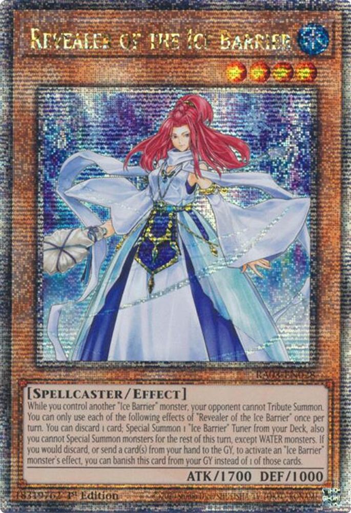 [QUARTER CENTURY RARE] Revealer of the Ice Barrier (Quarter Century Secret Rare) - (RA03-EN028) - 1st Edition