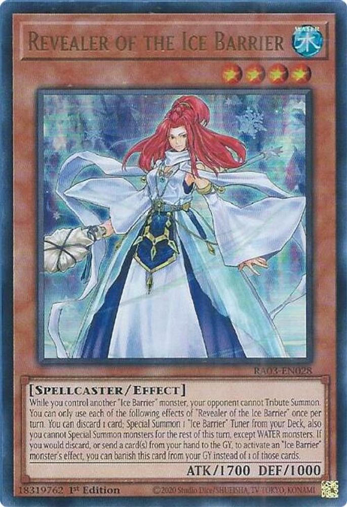 [ULTRA RARE] Revealer of the Ice Barrier (UR) - (RA03-EN028) - 1st Edition