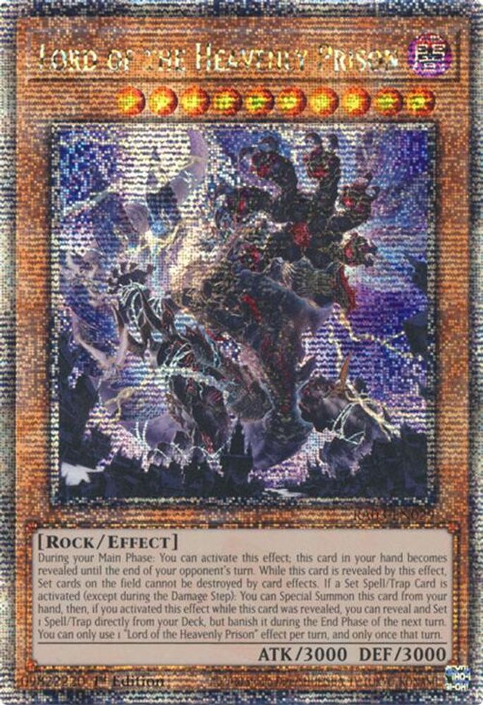 [QUARTER CENTURY RARE] Lord of the Heavenly Prison (Quarter Century Secret Rare) - (RA03-EN029) - 1st Edition