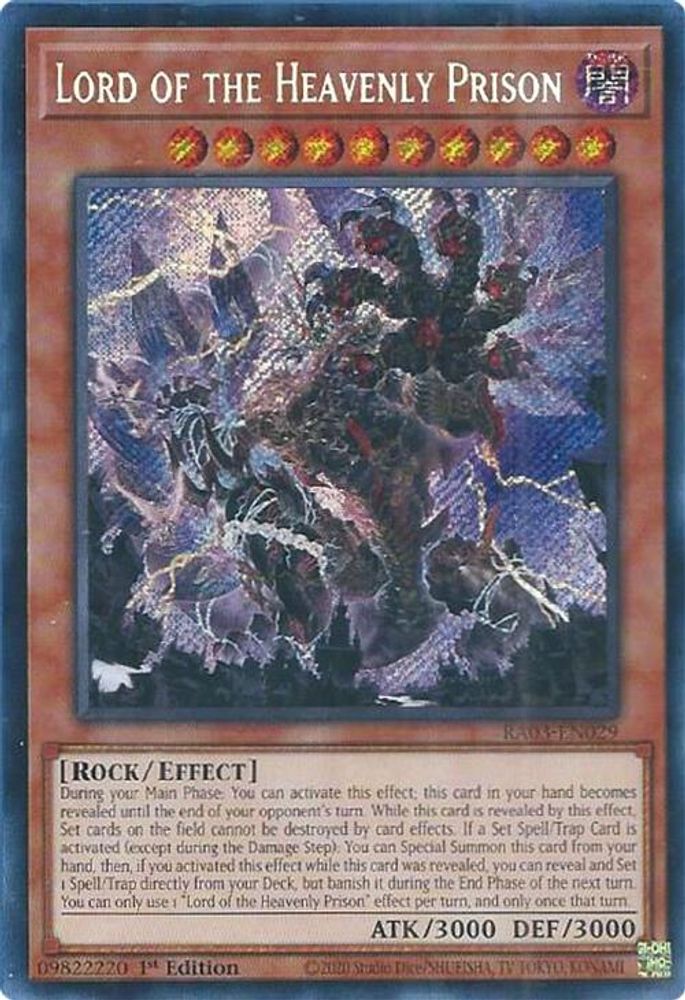 [SECRET RARE] Lord of the Heavenly Prison (Secret Rare) - (RA03-EN029) - 1st Edition
