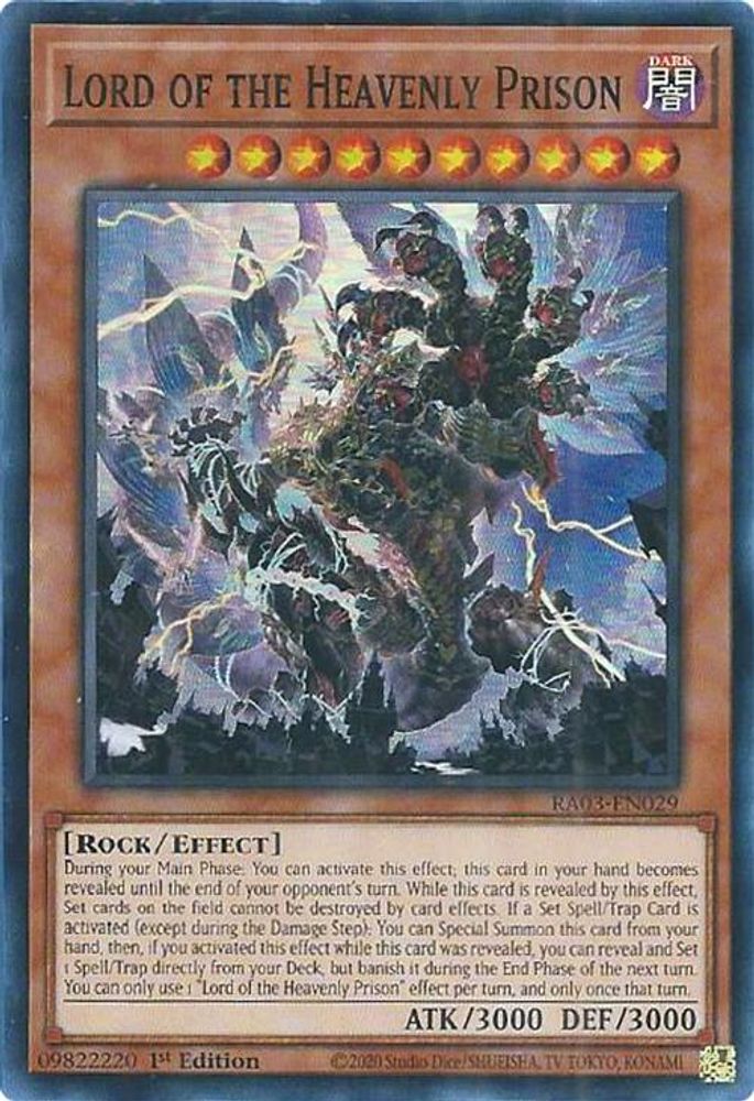 [SUPER RARE] Lord of the Heavenly Prison - (RA03-EN029) - 1st Edition
