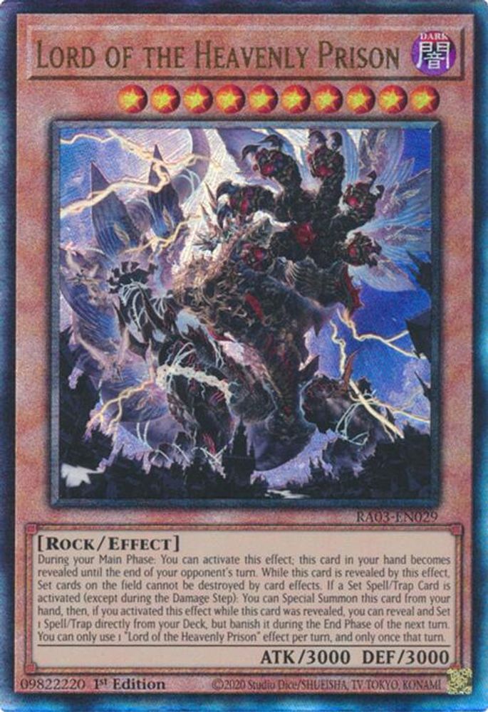 [ULTIMATE RARE] Lord of the Heavenly Prison (PUR) - (RA03-EN029) - 1st Edition
