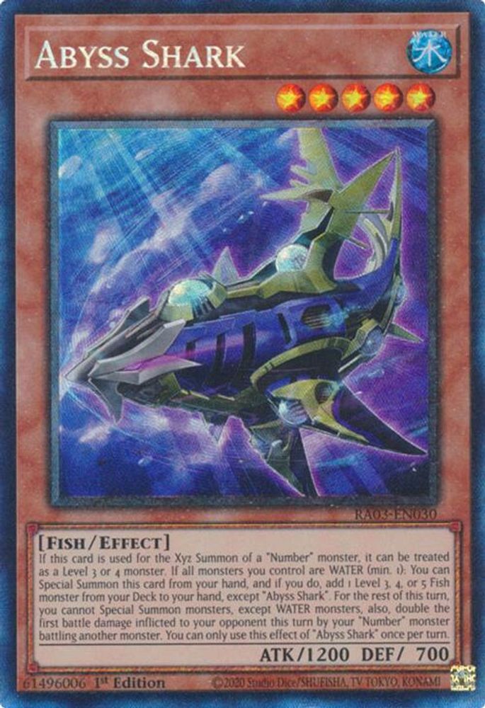 [COLLECTOR RARE] Abyss Shark (PCR) - (RA03-EN030) - 1st Edition
