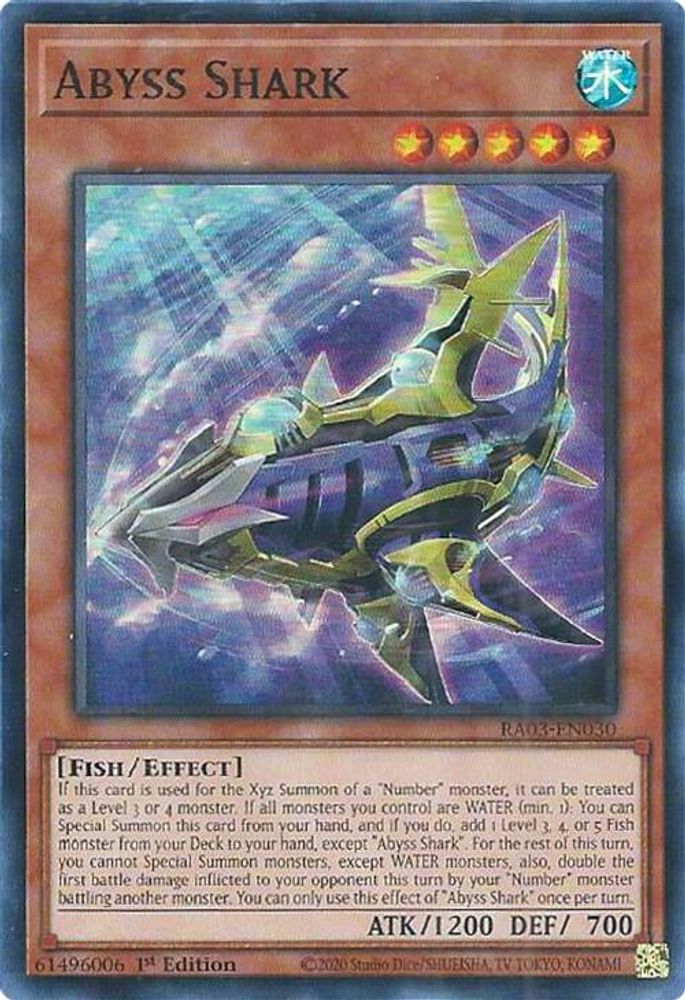 [SUPER RARE] Abyss Shark - (RA03-EN030) - 1st Edition