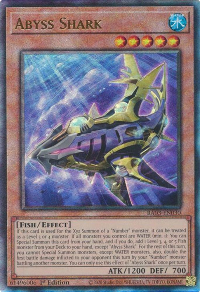 [ULTIMATE RARE] Abyss Shark (PUR) - (RA03-EN030) - 1st Edition