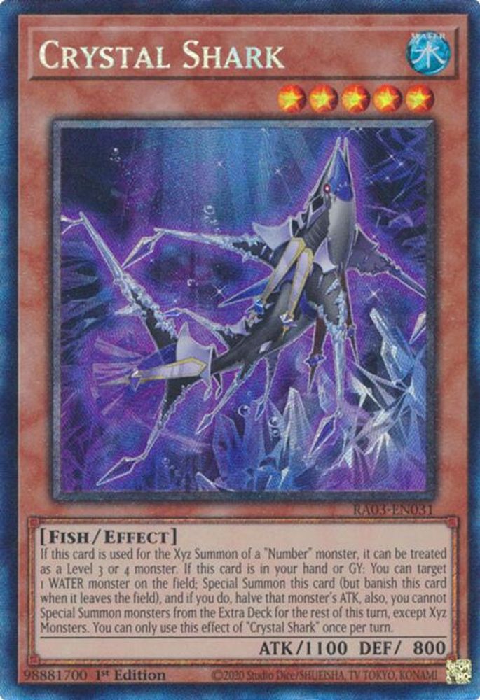 [COLLECTOR RARE] Crystal Shark (PCR) - (RA03-EN031) - 1st Edition