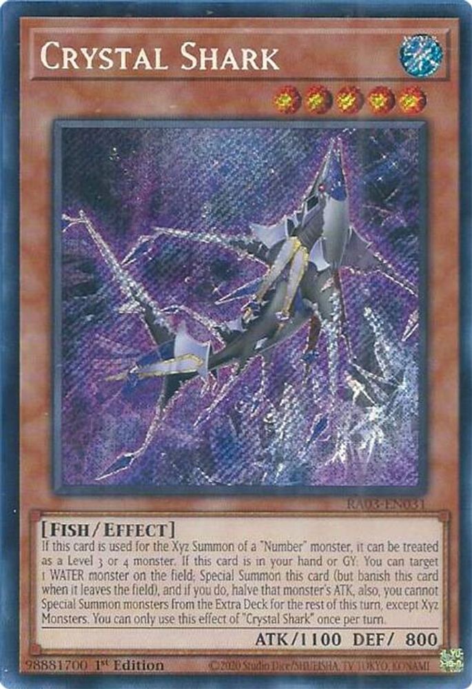 [SECRET RARE] Crystal Shark (Secret Rare) - (RA03-EN031) - 1st Edition