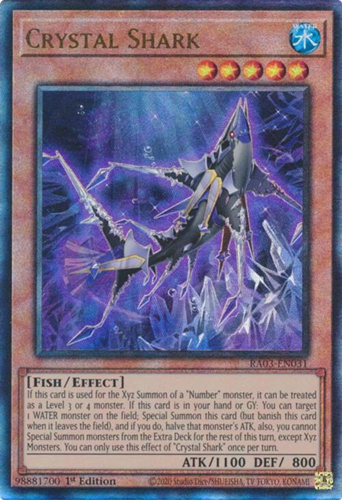 [ULTIMATE RARE] Crystal Shark (PUR) - (RA03-EN031) - 1st Edition