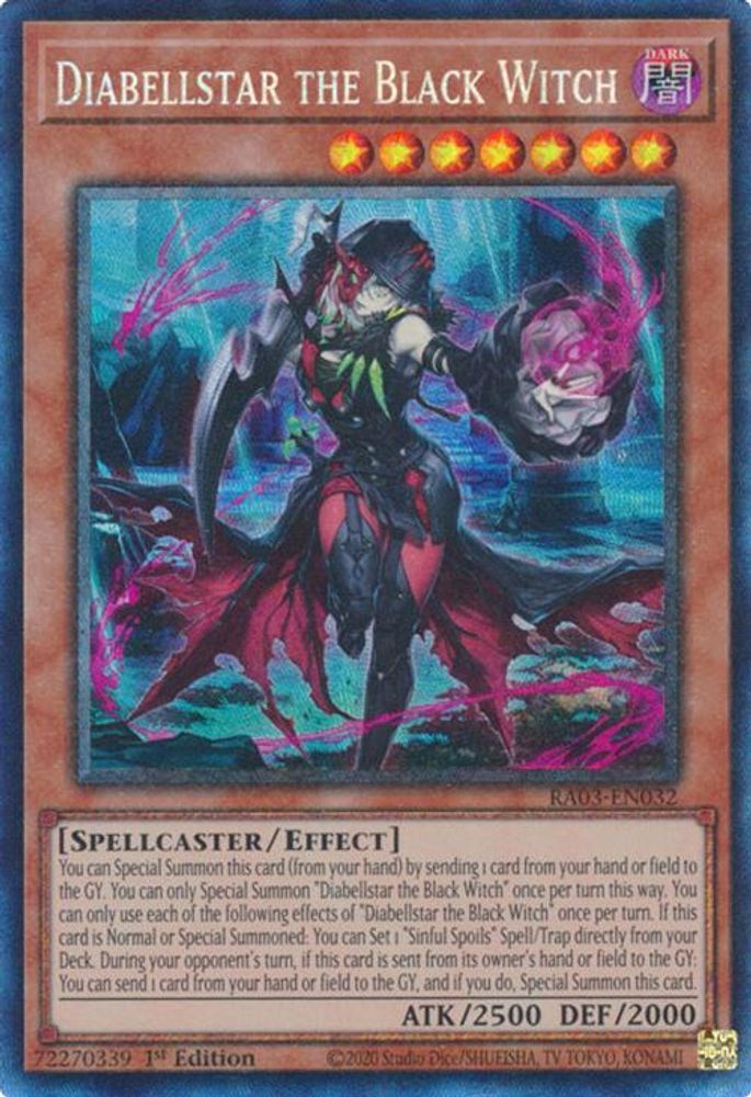 [COLLECTOR RARE] Diabellstar the Black Witch (PCR) - (RA03-EN032) - 1st Edition