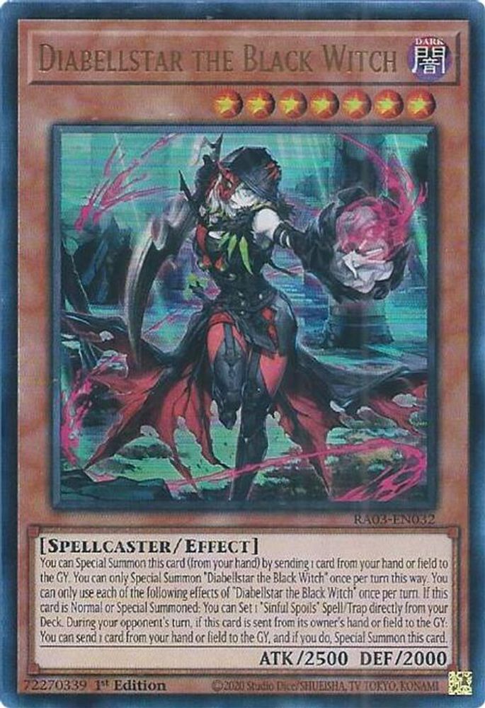 [ULTRA RARE] Diabellstar the Black Witch (UR) - (RA03-EN032) - 1st Edition