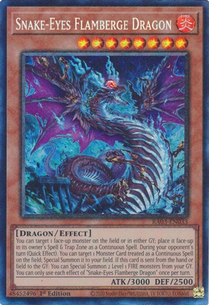 [COLLECTOR RARE] Snake-Eyes Flamberge Dragon (PCR) - (RA03-EN033) - 1st Edition