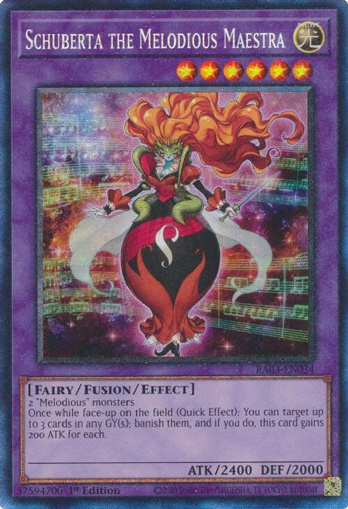 [COLLECTOR RARE] Schuberta the Melodious Maestra (PCR) - (RA03-EN034) - 1st Edition
