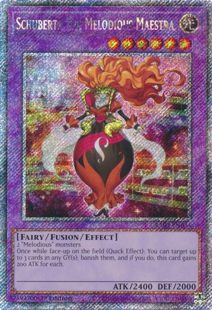[PLATINUM RARE] Schuberta the Melodious Maestra (Platinum Secret Rare) - (RA03-EN034) - 1st Edition