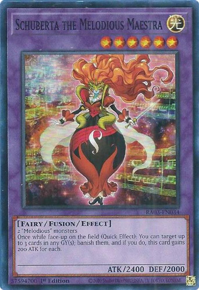 [SUPER RARE] Schuberta the Melodious Maestra - (RA03-EN034) - 1st Edition