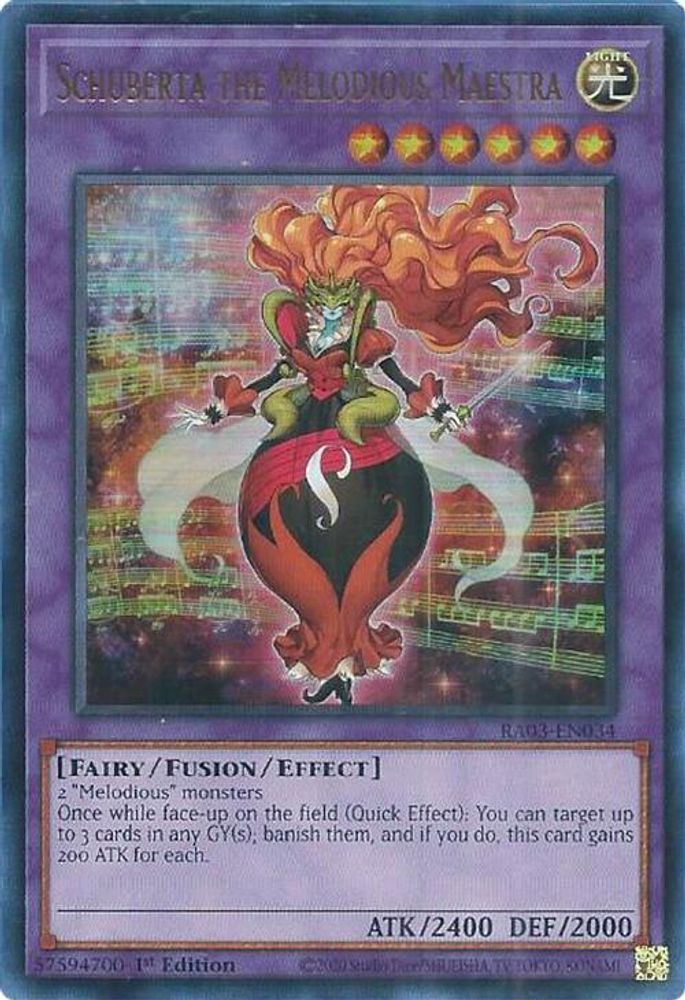 [ULTRA RARE] Schuberta the Melodious Maestra (UR) - (RA03-EN034) - 1st Edition