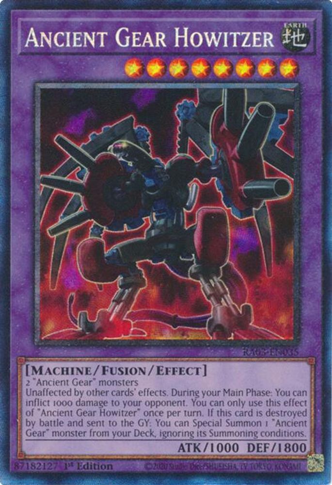 [COLLECTOR RARE] Ancient Gear Howitzer (PCR) - (RA03-EN035) - 1st Edition