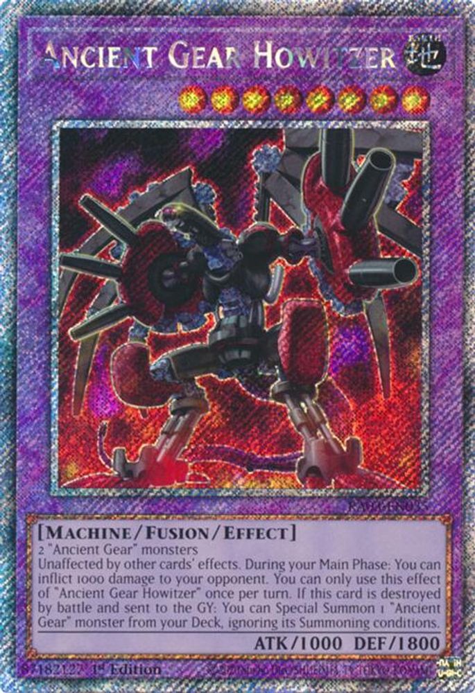 [PLATINUM RARE] Ancient Gear Howitzer (Platinum Secret Rare) - (RA03-EN035) - 1st Edition