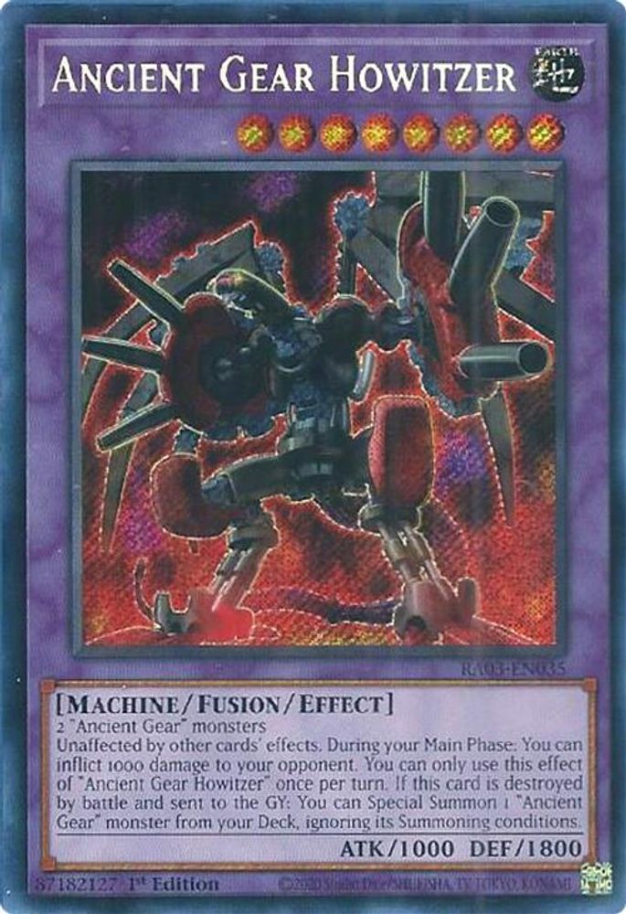 [SECRET RARE] Ancient Gear Howitzer (Secret Rare) - (RA03-EN035) - 1st Edition
