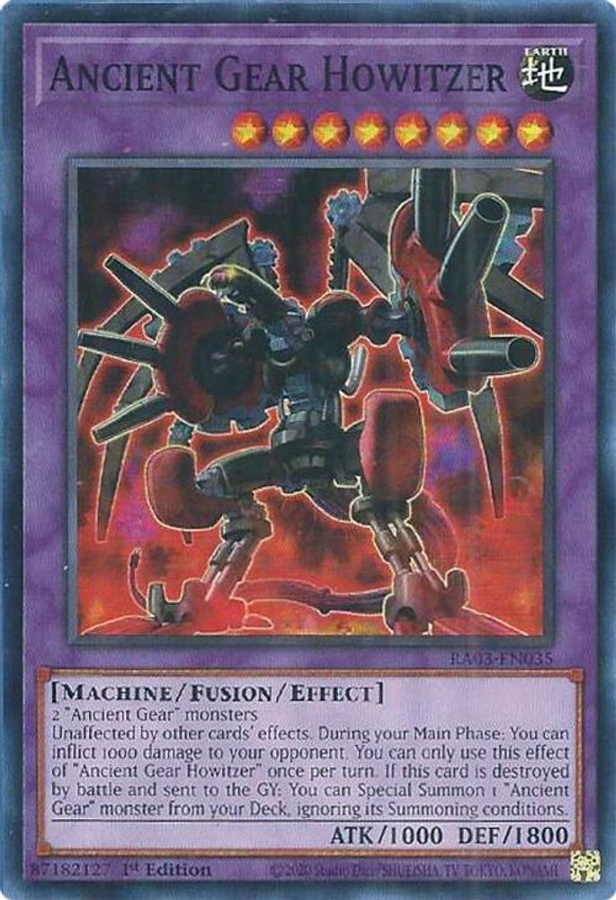 [SUPER RARE] Ancient Gear Howitzer - (RA03-EN035) - 1st Edition