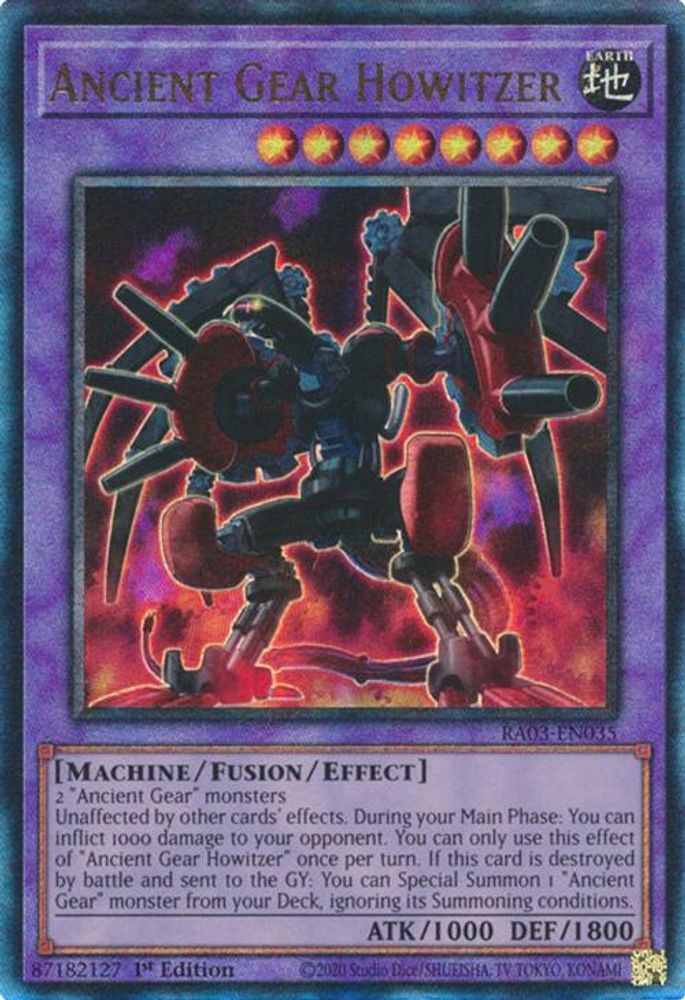 [ULTIMATE RARE] Ancient Gear Howitzer (PUR) - (RA03-EN035) - 1st Edition