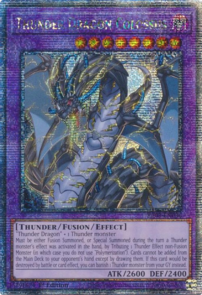 [QUARTER CENTURY RARE] Thunder Dragon Colossus (Quarter Century Secret Rare) - (RA03-EN036) - 1st Edition