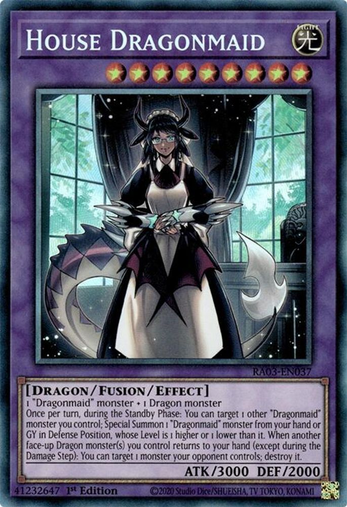 [COLLECTOR RARE] House Dragonmaid (PCR) - (RA03-EN037) - 1st Edition
