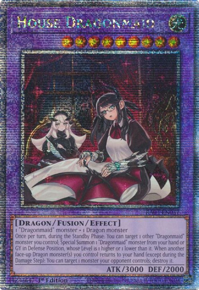 [ALTERANTE ART] [QUARTER CENTURY RARE] House Dragonmaid (Quarter Century Secret Rare) - (RA03-EN037) - 1st Edition