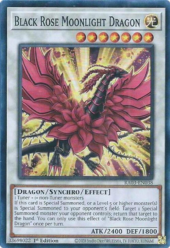 [SUPER RARE] Black Rose Moonlight Dragon - (RA03-EN038) - 1st Edition