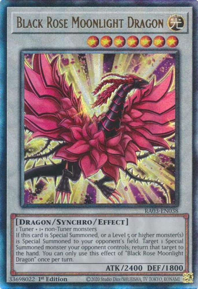 [ULTIMATE RARE] Black Rose Moonlight Dragon (PUR) - (RA03-EN038) - 1st Edition