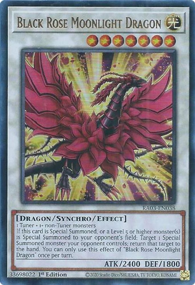 [ULTRA RARE] Black Rose Moonlight Dragon (UR) - (RA03-EN038) - 1st Edition