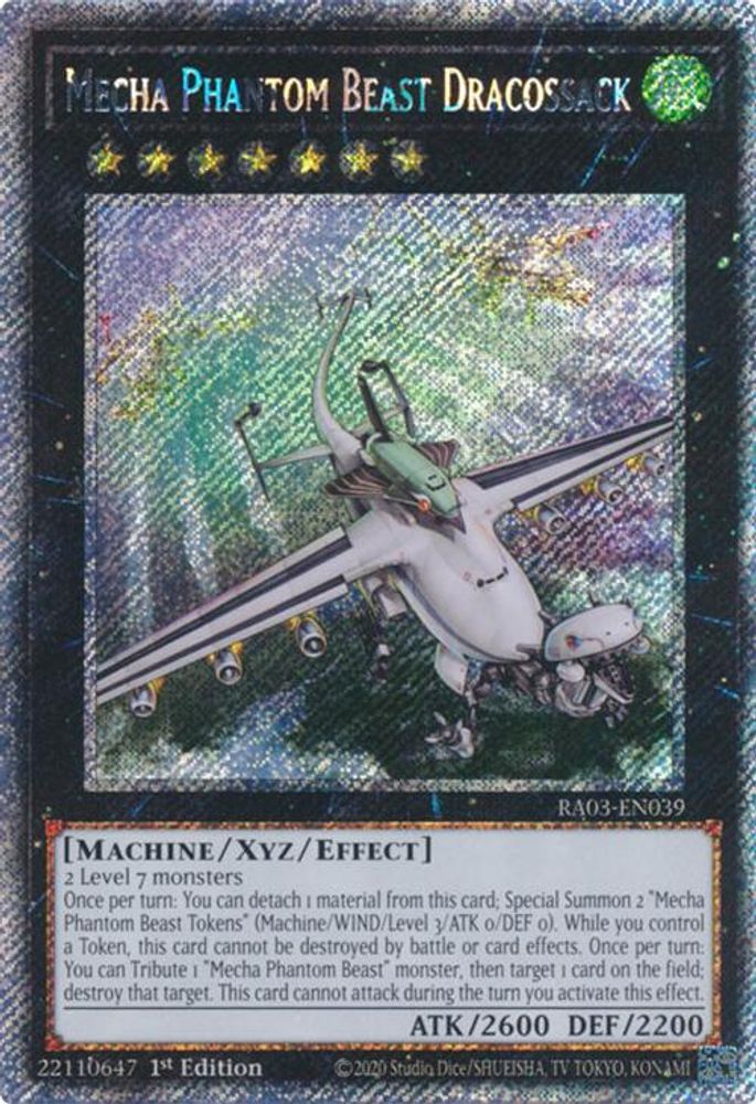 [PLATINUM RARE] Mecha Phantom Beast Dracossack (Platinum Secret Rare) - (RA03-EN039) - 1st Edition