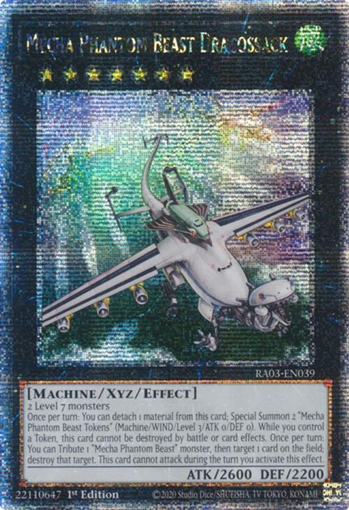 [QUARTER CENTURY RARE] Mecha Phantom Beast Dracossack (Quarter Century Secret Rare) - (RA03-EN039) - 1st Edition