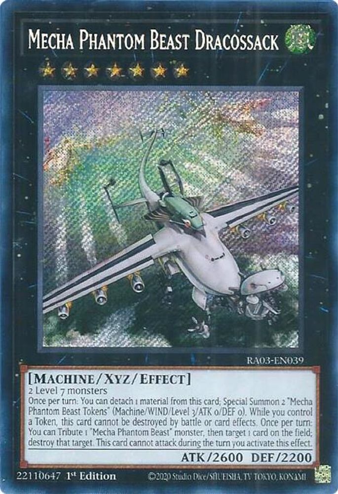 [SECRET RARE] Mecha Phantom Beast Dracossack (Secret Rare) - (RA03-EN039) - 1st Edition