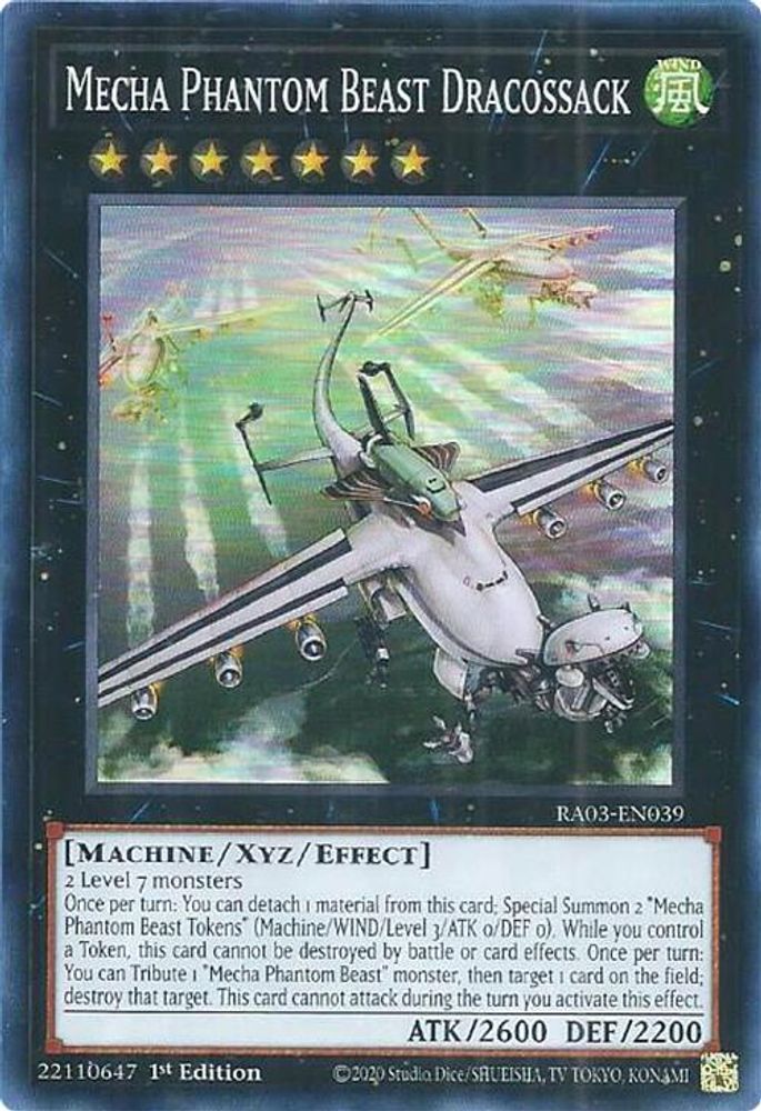 [SUPER RARE] Mecha Phantom Beast Dracossack - (RA03-EN039) - 1st Edition
