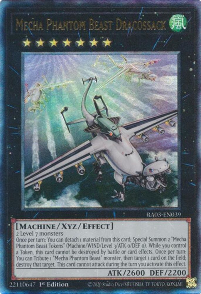 [ULTIMATE RARE] Mecha Phantom Beast Dracossack (PUR) - (RA03-EN039) - 1st Edition
