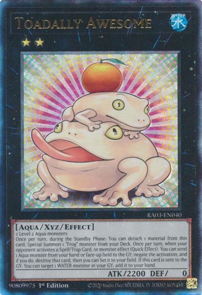 [ULTIMATE RARE] Toadally Awesome (PUR) - (RA03-EN040) - 1st Edition