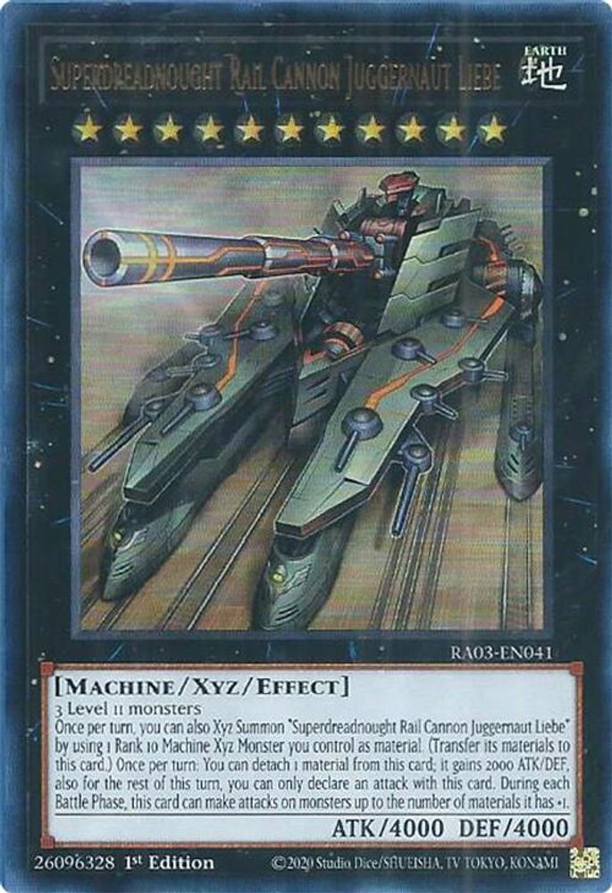 [ULTRA RARE] Superdreadnought Rail Cannon Juggernaut Liebe (UR) - (RA03-EN041) - 1st Edition
